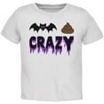 thumbnail image 1 of Halloween Bat Poop Crazy  Toddler T Shirt White 2T, 1 of 1