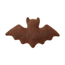 Halloween Bat Shaped Throw Pillow, Cute Teddy Fleece Decorative Halloween Pillow for Party Living Room Couch Sofa Bed Decoration