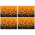 thumbnail image 1 of Halloween Bat Silhouette Pattern Summer Placemats Table Placemats Set Of 4-Linen Kitchen Washable Placemats Table Mats 11.8"x17.7" Non-Slip Heat Resistant, 1 of 6