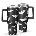 thumbnail image 1 of Halloween Bat Silhouettes Tumbler with Handle and Lid,40oz Double Wall Vacuum Insulated Tumbler,Cups Gift for Women and Men, 1 of 7
