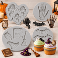 Halloween Bat Silicone Fondant Molds Ghost Chocolate Candy Mold ...