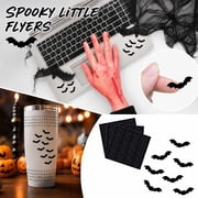 Halloween Bat Stickers 480 Pack, Small Decorative Self-Adhesive Vinyl Labels for Party Favors, Crafts, DIY Projects, Scrapbooking, Plastic Synthetic Paper Waterproof
