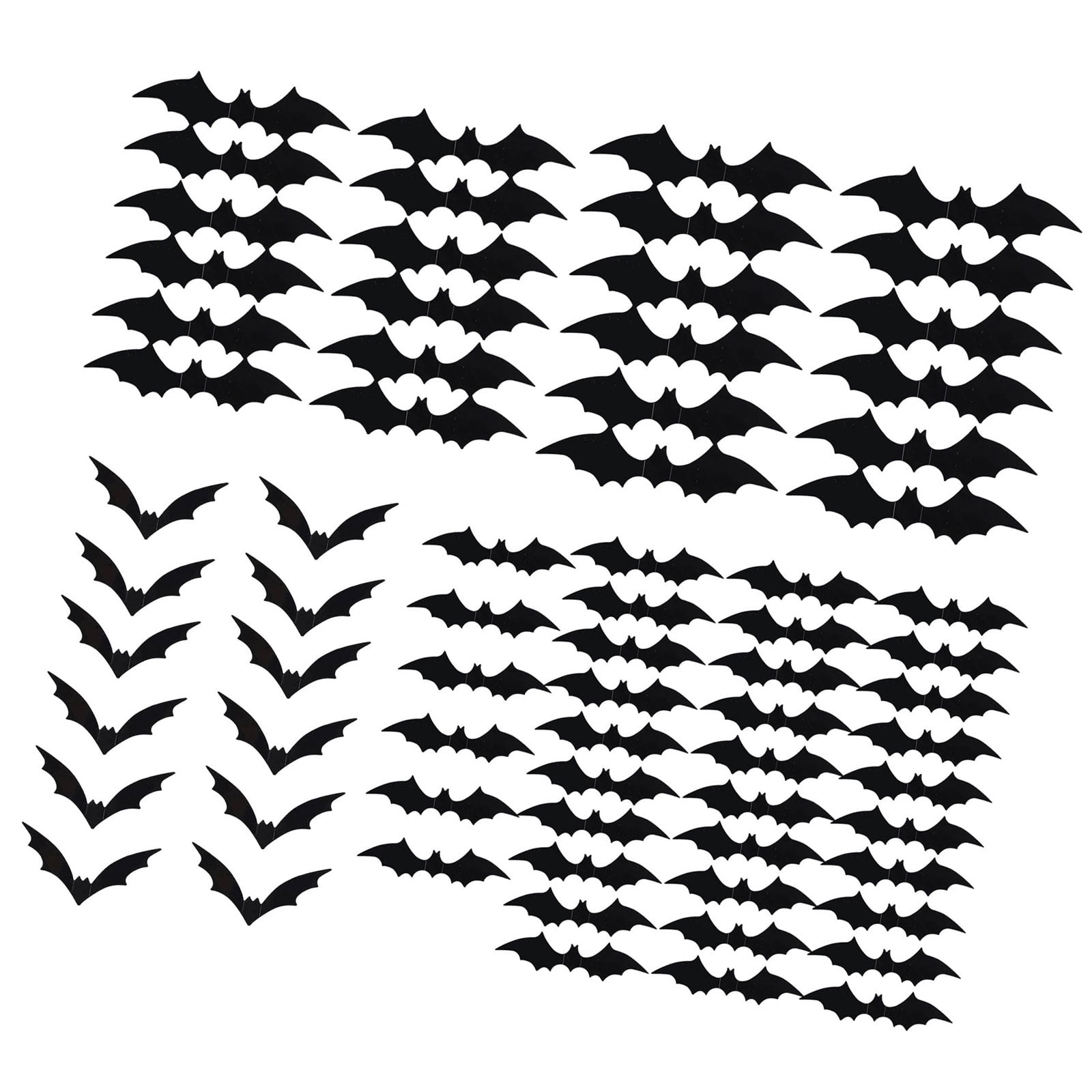 Bat Side Sticker Halloween Bat Stickers Adhesive PVC Clings For Window Wall Mantels Door ...