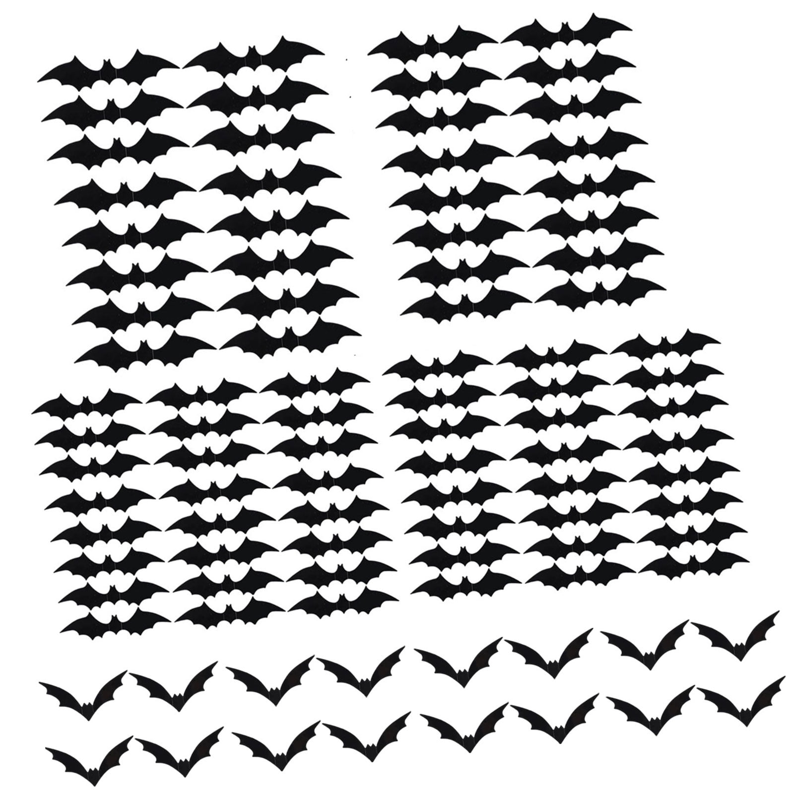 Halloween Bat Stickers Adhesive PVC Clings For Window Wall Mantels Door ...
