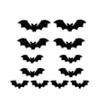 thumbnail image 1 of Halloween Bat Stickers, Black Bat Decals, Polyester Halloween Decorations Indoor, Spooky Party Ornaments For Window And Door, Great Creepy Home Decor Supplies For Halloween Themed Gathering, 1 of 7