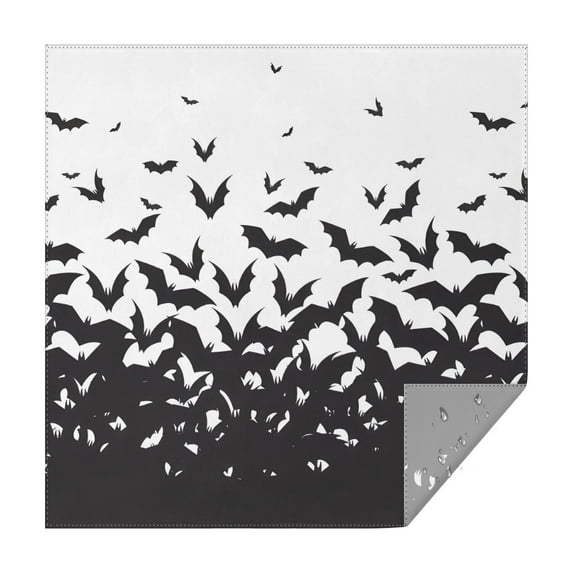 Halloween Bat Swarm Pattern Square Tablecloth,Waterproof Square Table Cover,Wipeable Spillproof Washable Table Cover for Home Kitchen Party Decor 60"x60"(152x152cm)
