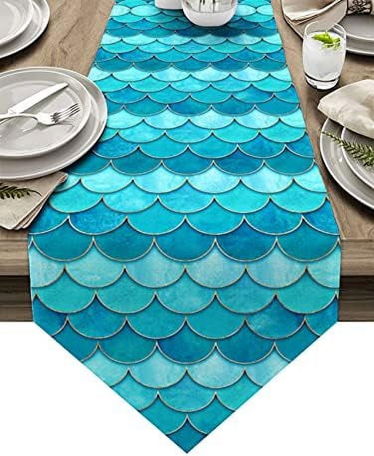 Halloween Bat Table RunnerCotton LinenLong 72 Inches Dresser Scarves