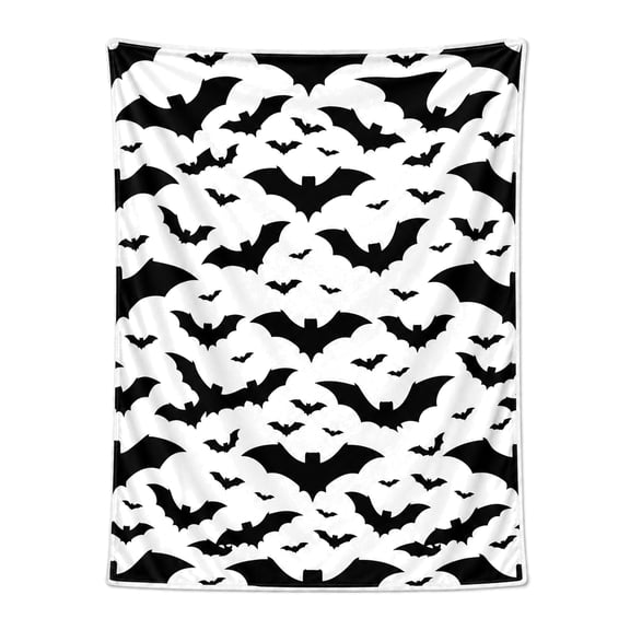 Halloween Bat Throw Blanket, Super Soft Warm Flannel Fuzzy Blanket for Couch Bedroom Sofa Office Car, All Season Cozy Blanket 50x40