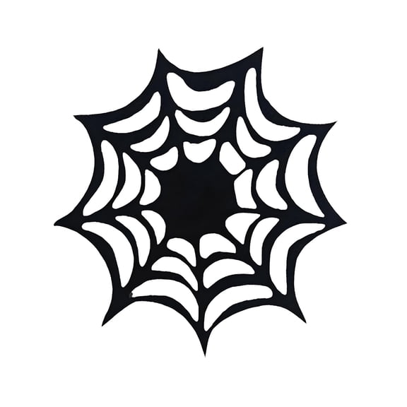 Halloween Bat & Web Placemats, Black Non Slip Felt Placemats for Halloween Party Dining Table Decorative 3.5*6In Spiderweb