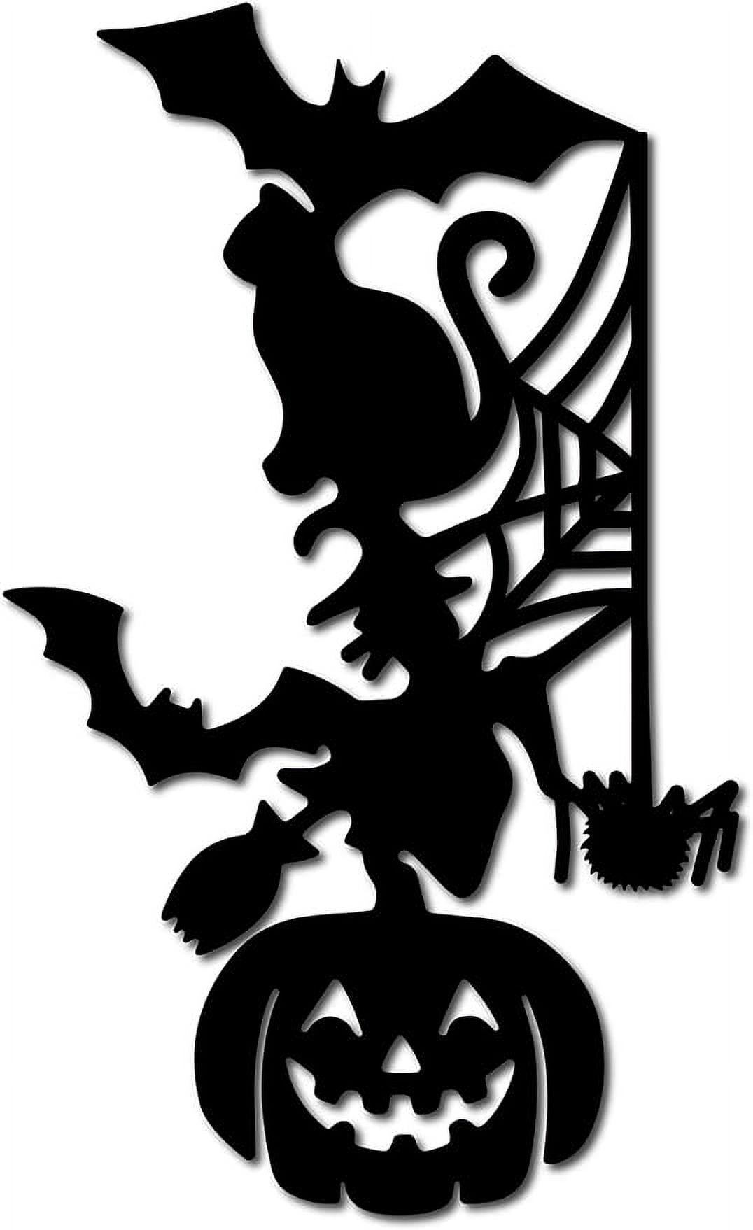 Halloween Bat Wooden Wall Art Decor Witch Pumpkin Wood Sign Laser Cut Basswood Decorative