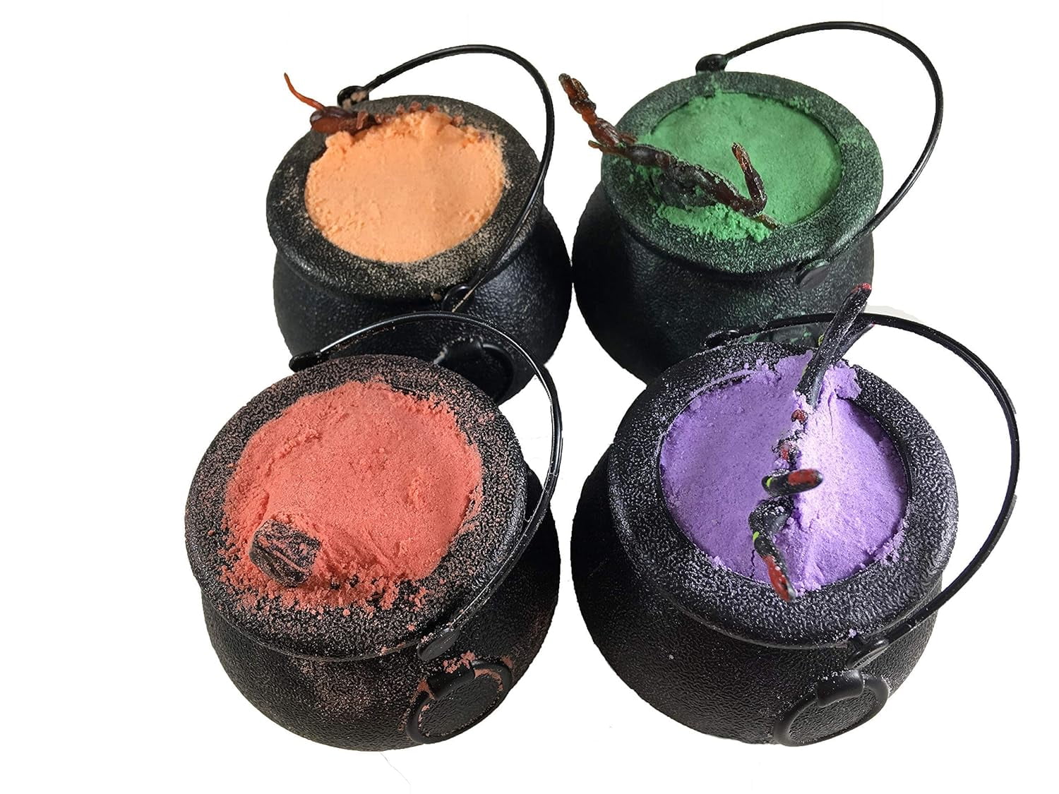 Halloween Bath Bombs for Kids With Surprise Inside Witches Brew Cauldron Handmade in USA Natural and Safe by Relaxcation Set of 4