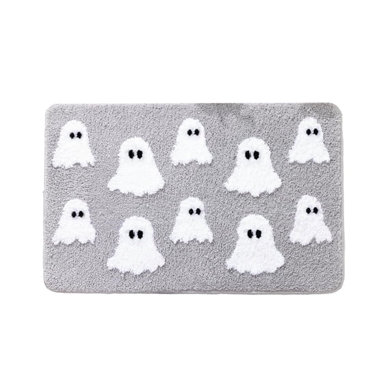 Halloween Bath Mat - Spooky Ghost Gothic Bathroom Rug Non Slip - Cute Shower Mat for Bedroom Living Room Decor 23.62x15.74 inch