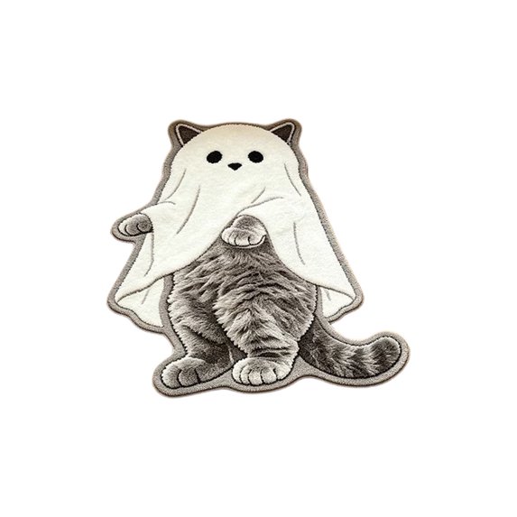 Halloween Bath Mats for Bathroom,Cute Shaped Pattern Floor Mats for Indoor Porch Entryway,Non-slip Washable Absorbent Bathroom Rugs,23.62x15.75 Inch