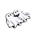 thumbnail image 1 of Halloween Bath Rug 19.7*31.5 Inch Ghost Bat Pattern Goth Bath Mat Spooky Black White Gothic Bathroom Rug Non Slip Front Door Mat Carpet for Bedroom Home Living Room Kitchen Floor Decor Supplies, 1 of 2