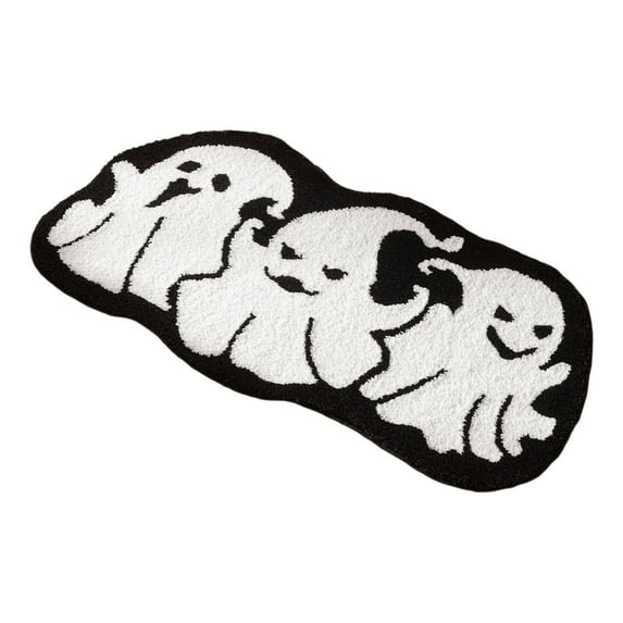Halloween Bath Rugs, Gus The Ghost Figural Doormat Bathroom Rug, Non- Floor Mat for Bedroom Home Living Room Kitchen Floor Halloween Decoration