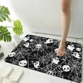 thumbnail image 1 of Halloween Bathroom Rug,Black Scary Web Ghost Bath Rugs for Bathroom Non-Slip and Washable,Super Absorbent Quick Dry Diatomaceous Earth Bath Mats Inside Entryway Door Mat 17"x27", 1 of 6