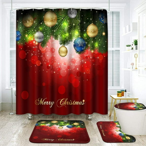 Halloween Bathroom Set with Shower Curtain set and Rugs Accessories, Witch Skull Spooky Shower Curtain for Bathroom Halloween Bathroom Decor 4 Pcs