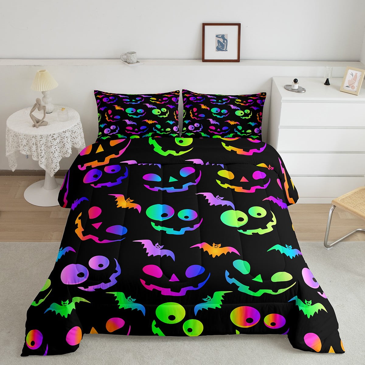 Halloween Vibe 3-Piece Quilted Bedding Set GFTOHD9659