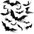 thumbnail image 1 of Halloween Bats Decorations, 3D Scary Bats for Wall Decor Multi-Size Bats Halloween Indoor Decor Home Window Decoration Set, 1 of 7