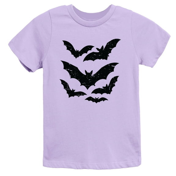 Halloween Bats Distressed - Youth Short Sleeve Graphic T-Shirt and Toddler Short Sleeve Graphic T-Shirt