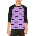 thumbnail image 1 of Halloween Bats Pattern Mens Raglan T Shirt, 1 of 1