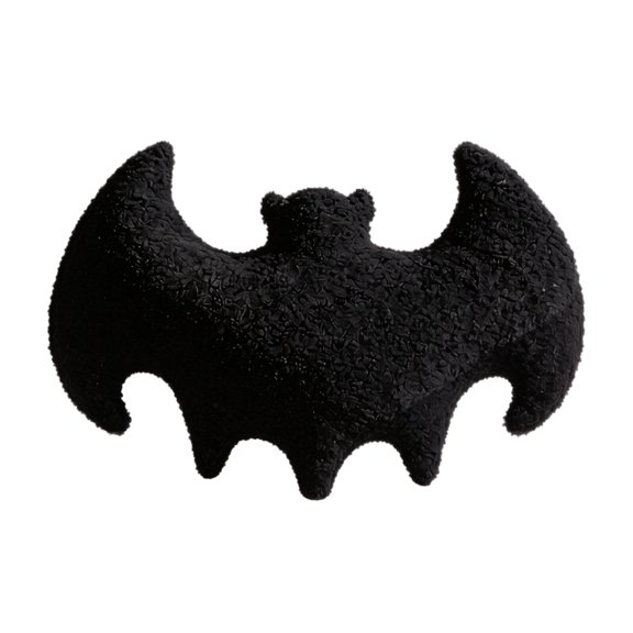 Halloween Bats Throw Pillow Furry Bat Plush Pillows Cute Bats Halloween Decor Stuffed Bat Lumbar Pillow for Halloween Decorative Home Sofa Bed Cushion,15.7*17.7in
