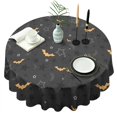 thumbnail image 1 of Halloween Bats and Stars Pattern Round Tablecloth 60"x60",Wrinkle Wipeable Table Cloth for Kitchen Dining Room Picnic Patio Party, 1 of 6