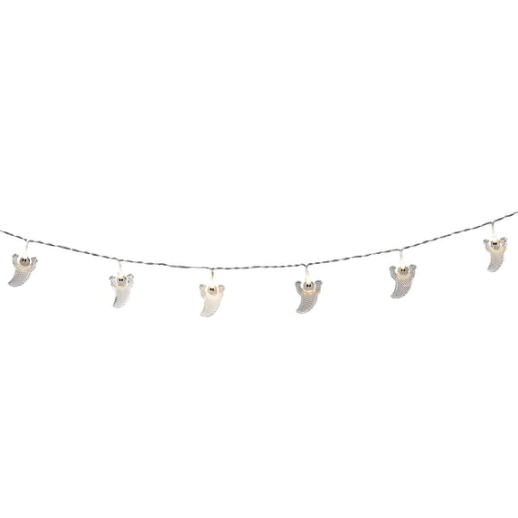 Halloween Battery-Operated Stringlights, Holiday Décor - Ghost Design, Measures 59" Long, by Holiday Peak