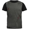 thumbnail image 1 of Halloween Battle Damage Chainmail Costume All Over Mens Black Back T Shirt, 1 of 1