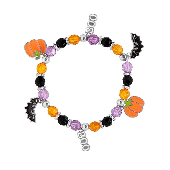 Halloween Beaded Charm Bracelet Craft Kit, Makes 12, Craft Kits, Halloween, 12 Pieces