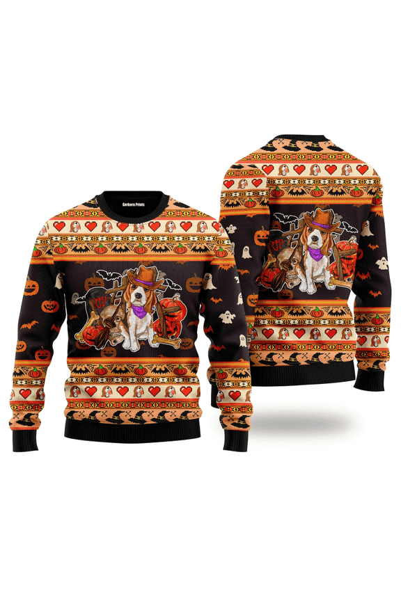 Halloween Beagle Dog Christmas Sweater 3D Printed Best Gift For Xmas UH1905 3D AOP Shirt