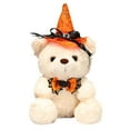 thumbnail image 1 of Halloween Bear Doll, Halloween Plush Toy, Cute Bear Wearing Halloween Hat and Bow Tie, Soft Velvet Material, Cozy and Decorative Holiday Gift, Collectible Halloween Decoration Plush, 1 of 6