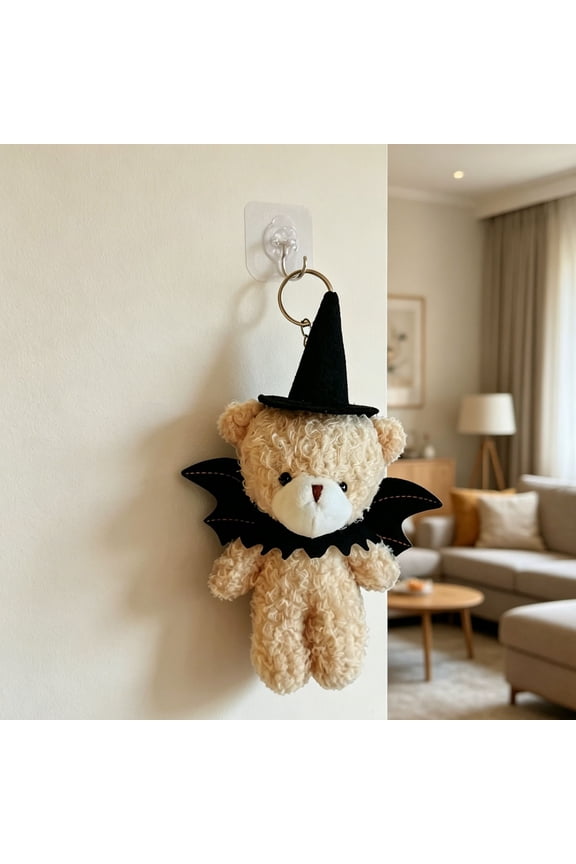 Halloween Bear Plush Keychain Toys for Teen 6" Inch Stuffed Teddy Plushie Backpack Purse Pendant Gift