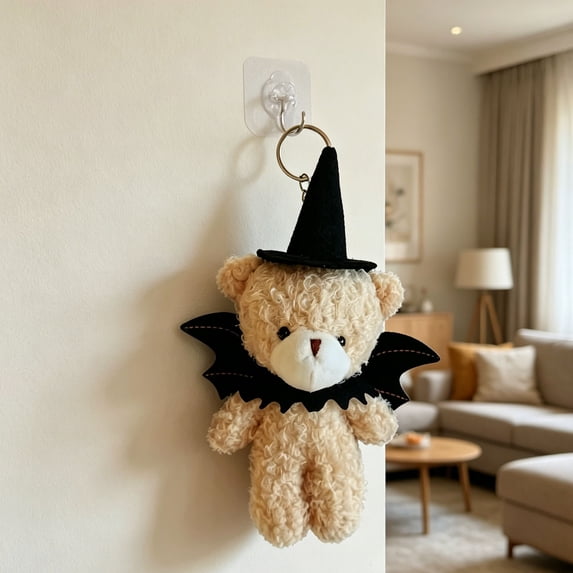 Halloween Bear Plush Keychain Toys for Teen 6" Inch Stuffed Teddy Plushie Backpack Purse Pendant Gift