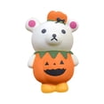 thumbnail image 1 of Halloween Bear Squishy Toy with Slow Rising Pu Foam, Single Piece, White Bear in Pumpkin, for Kids, Relaxation Toy, 1 of 3
