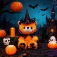 thumbnail image 1 of ‌Halloween Bear With Pumpkin Plush Toy Fall Decor Cute Stuffed Animal For Gift Display‌, 1 of 6