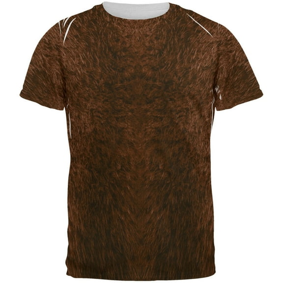 Halloween Beaver Costume All Over Adult T-Shirt - Small