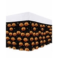 thumbnail image 1 of Halloween Bed Skirt Horror Pumpkin Star Black Bed Skirts California King Size 16 Inch Drop, Wrap Around Dust Ruffle&nbsp;Bedskirt with Adjustable Elastic Belt for Queen Size Beds, 1 of 7