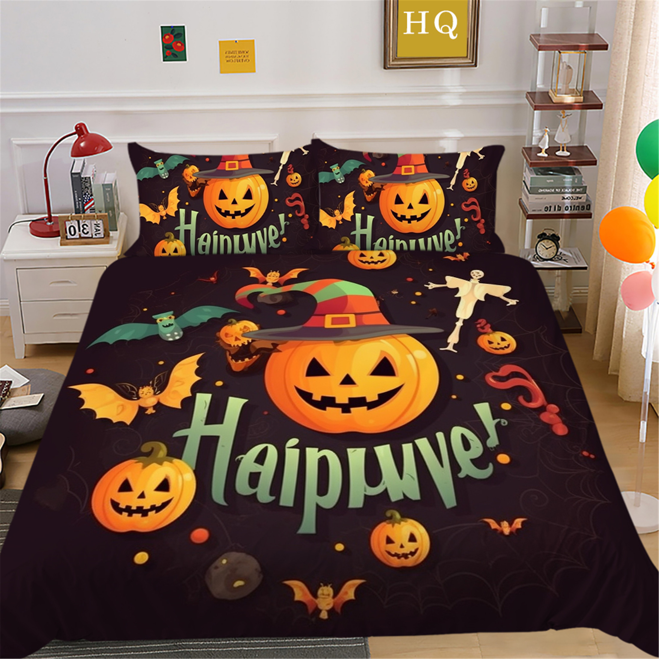 Halloween Bedding Sets Luxury Adult Children Home Bedding Set Pumpkin