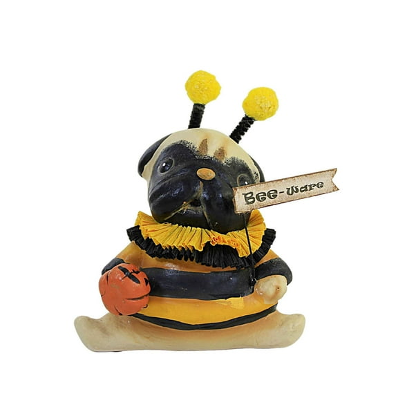 Halloween Bee-Ware-Pup Polyresin Dog Trick Or Treat Pumpkin Ma9179