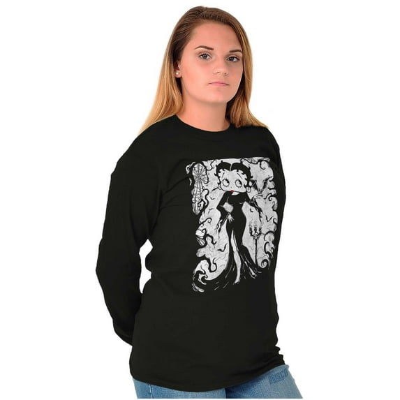 Halloween Betty Boop Enchantress Women's Long Sleeve T Shirt Brisco Brands L