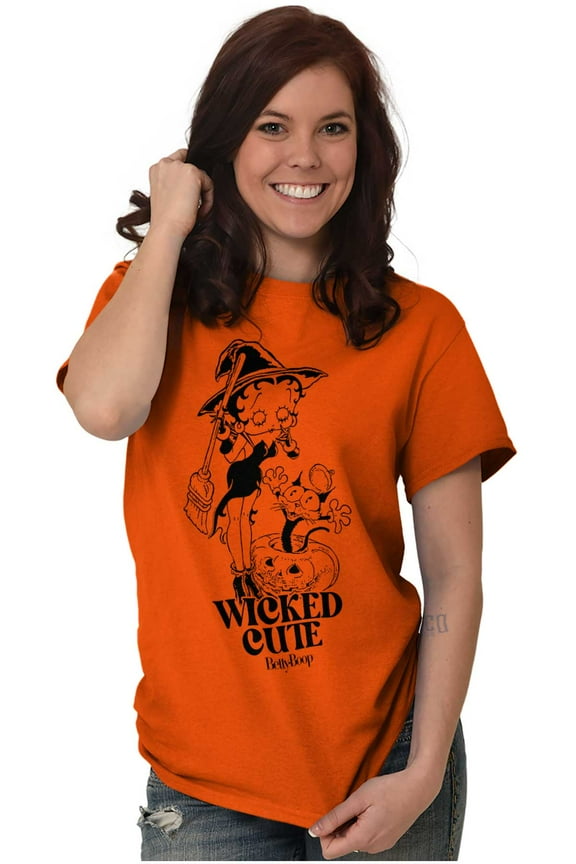 Halloween Betty Boop Wicked Cute Women Plus Size Graphic Tee Tees Brisco Brands 5X