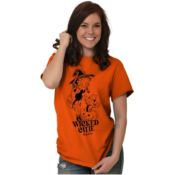 Halloween Betty Boop Wicked Cute Women's Graphic T Shirt Tees Brisco Brands X