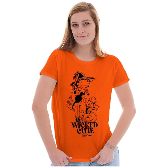Halloween Betty Boop Wicked Cute Women's T Shirt Ladies Tee Brisco Brands S