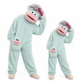 thumbnail image 1 of Halloween Big Mouth Monster Onesie for Women Men Hooded Halloween One Piece Pajamas Soft Plush Halloween Sleepwear Jumpsuit Homewear, 1 of 5