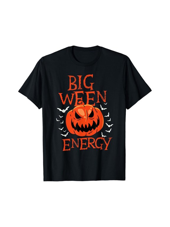 Halloween Big Ween Energy Carved Pumpkin Head Celebration T-Shirt, Size S-5XL