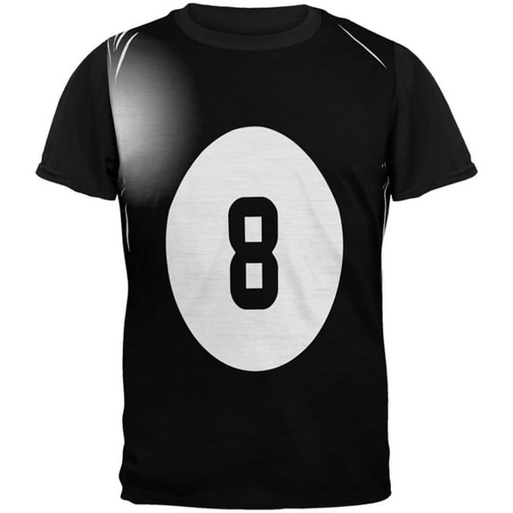 Halloween Billiard Pool Ball Eight Costume Mens Black Back T Shirt Multi SM