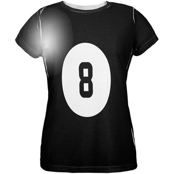 Halloween Billiard Pool Ball Eight Costume Womens T Shirt Multi MD
