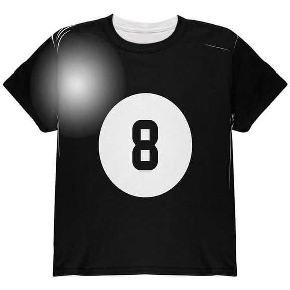 Halloween Billiard Pool Ball Eight Costume Youth T Shirt Multi YSM