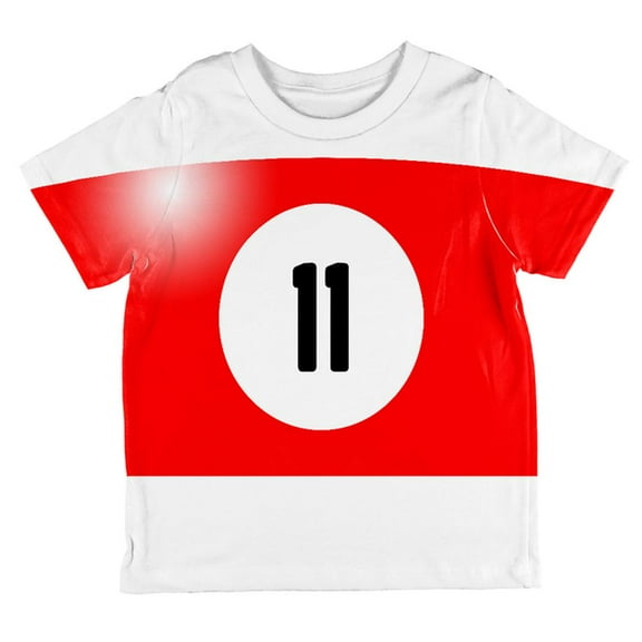 Halloween Billiard Pool Ball Eleven Costume Toddler T Shirt Multi 6T